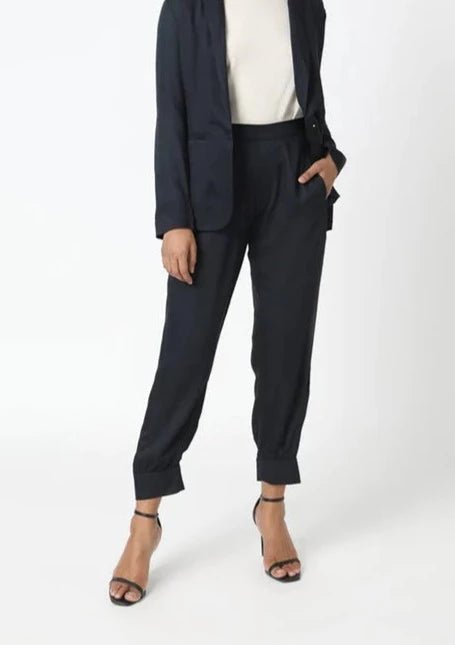 Allie Ankle Pants in Black - Veneka-Sustainable-Ethical-Bottoms-Neu Nomads Drop Ship