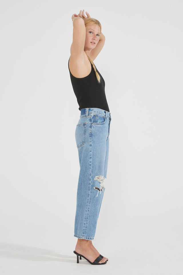 Altin Loose Fit Crop - Sea Wall - Veneka-Sustainable-Ethical-Denim-Etica Denim Drop Ship