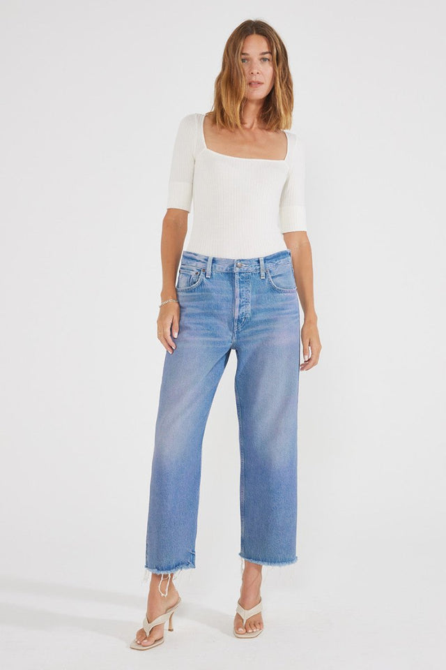 Altin Loose Fit Crop - Sunset Cliff - Veneka-Sustainable-Ethical-Denim-Etica Denim Drop Ship