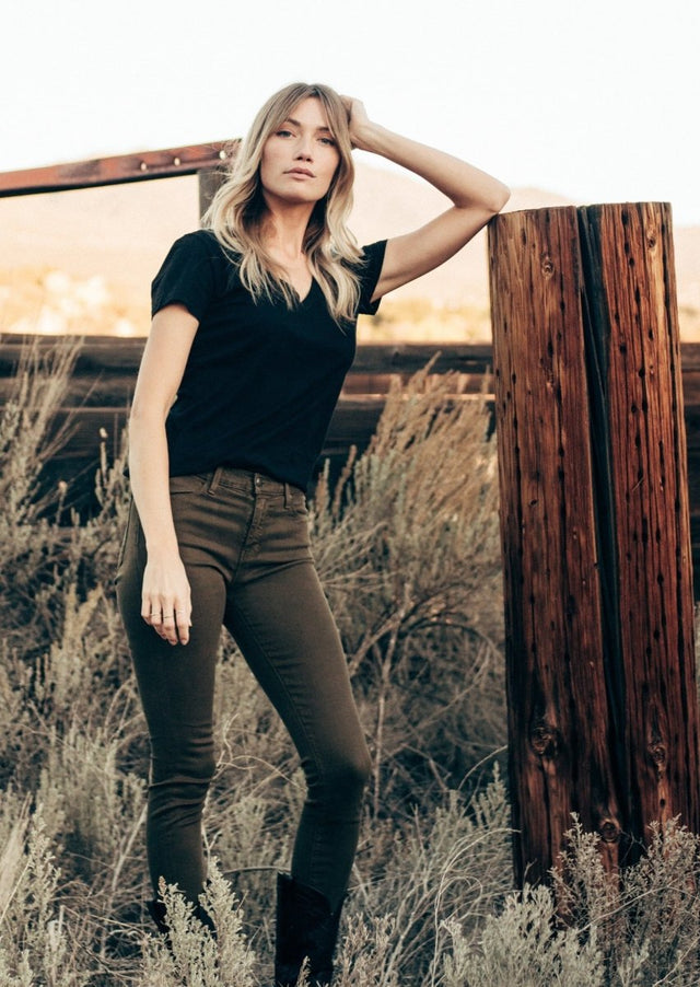 Annie 4-Pocket Pant in Dark Olive