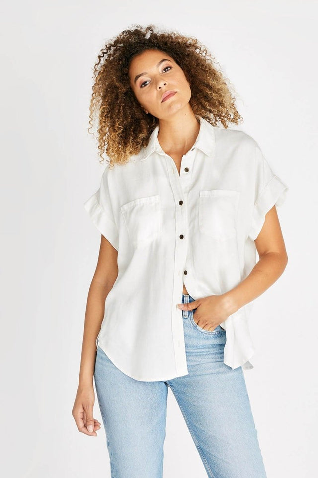 Ash Short Sleeve Shirt in Vintage White