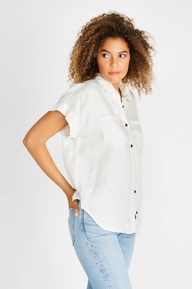 Ash Short Sleeve Shirt in Vintage White