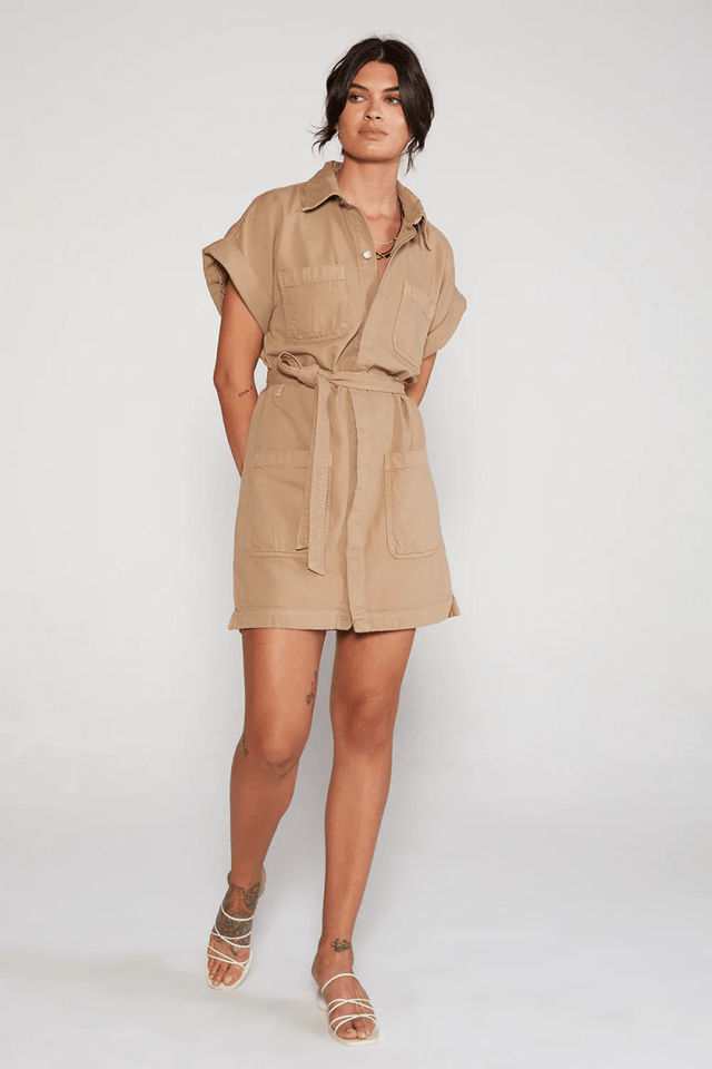 Austyn Safari Dress in Cuban Sand