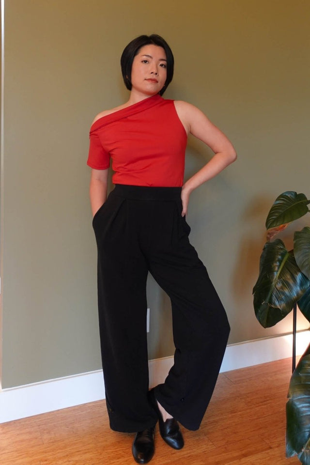 Ava Convertible Top - Fire Red - Veneka-Sustainable-Ethical-Top-Sonderlier