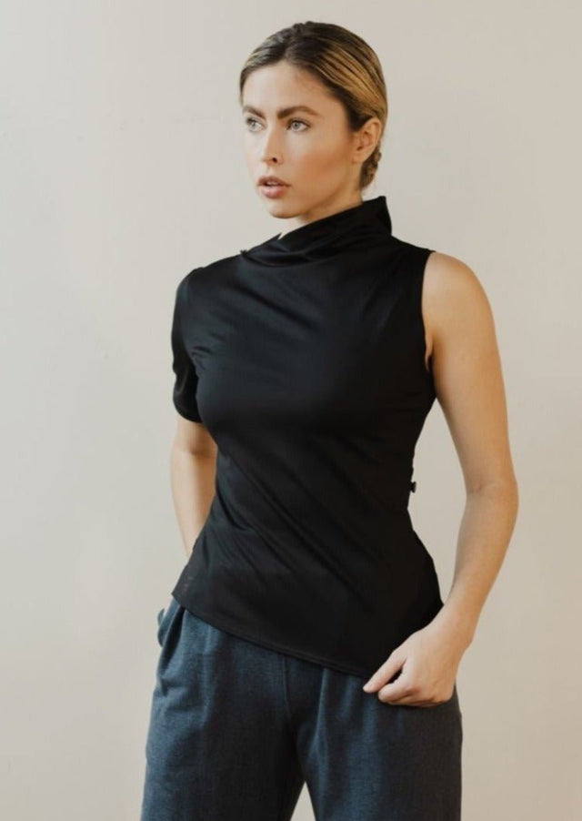 Ava Convertible Top in Black - Veneka-Sustainable-Ethical-Tops-Sonderlier Drop Ship