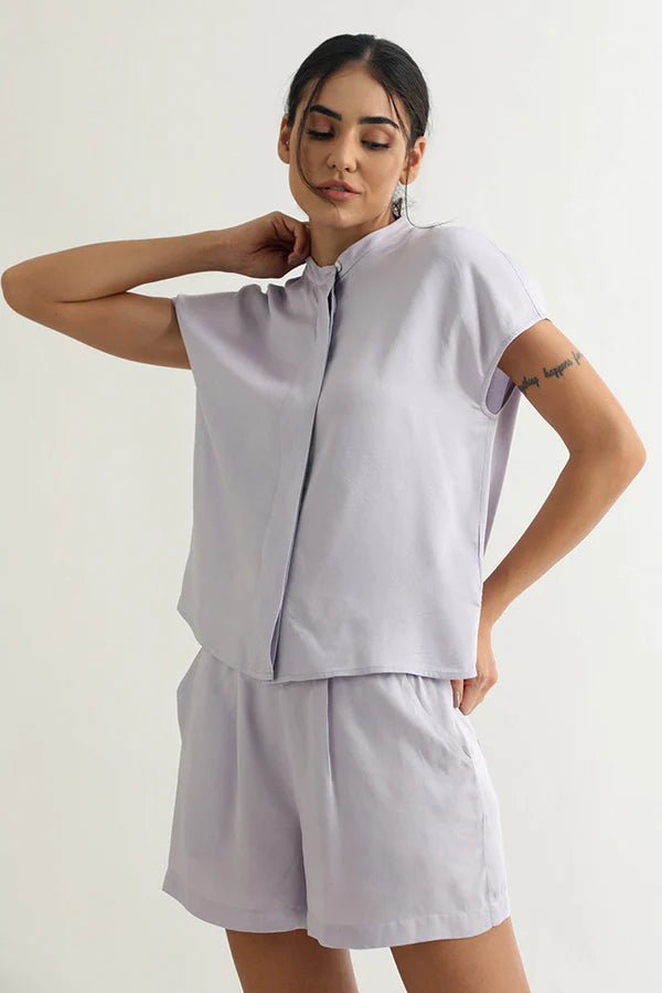 Betsy Blouse in Lavender - Veneka-Sustainable-Ethical-Tops-Neu Nomads Drop Ship