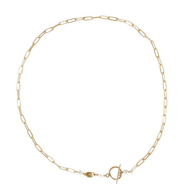 Billie Paper Clip Chain Necklace - Veneka-Sustainable-Ethical-Necklace-Astor & Orion Drop Ship