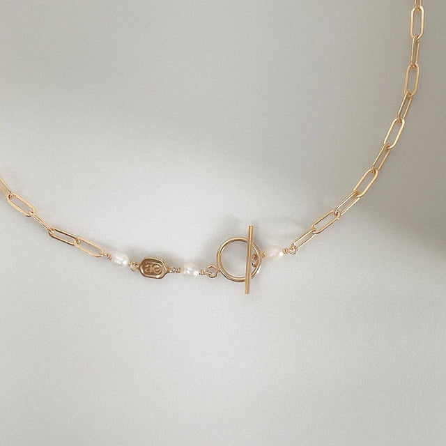 Billie Paper Clip Chain Necklace - Veneka-Sustainable-Ethical-Necklace-Astor & Orion Drop Ship
