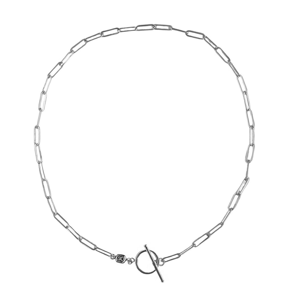 Blake Paper Clip Necklace in Sterling Silver Veneka
