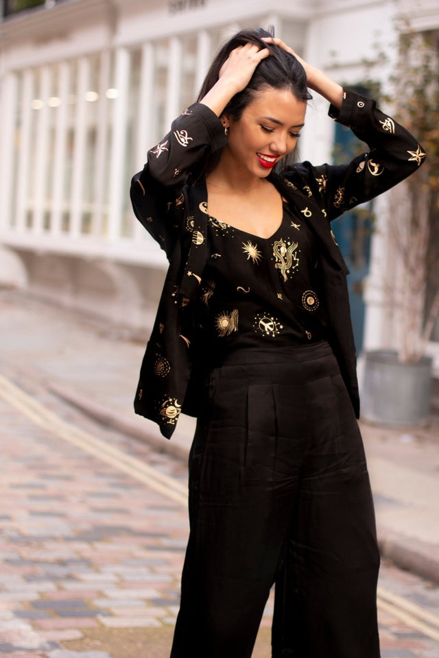 Blazer in Cosmic Dreamer - Veneka-Sustainable-Ethical-Jackets-Em & Shi Drop Ship