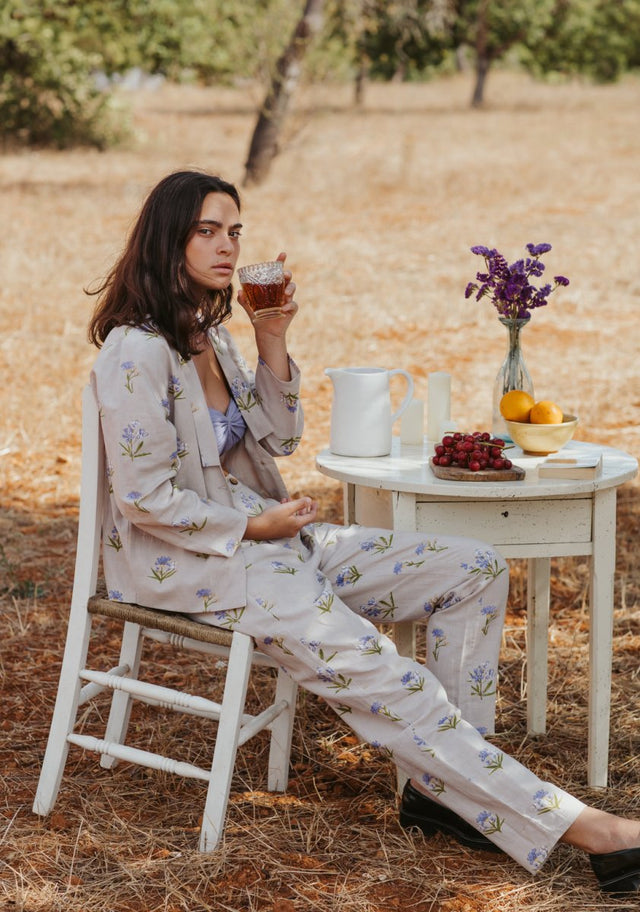 Blazer in Sweet Lavender - Veneka-Sustainable-Ethical-Jackets-Em & Shi Drop Ship