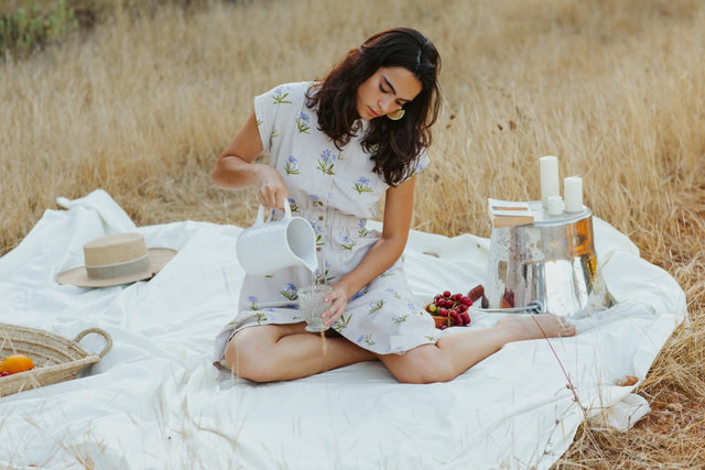 Button Down Dress in Sweet Lavender - Veneka-Sustainable-Ethical--Em & Shi Drop Ship