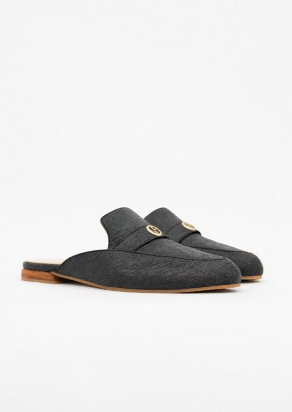 Cairo CAI Mules in Charcoal - Veneka-Sustainable-Ethical-Other-1 People Drop Ship
