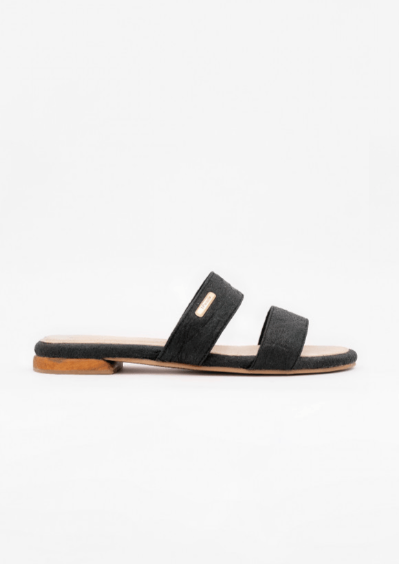 Capri PRJ Sandals in Charcoal - Veneka-Sustainable-Ethical-Other-1 People Drop Ship