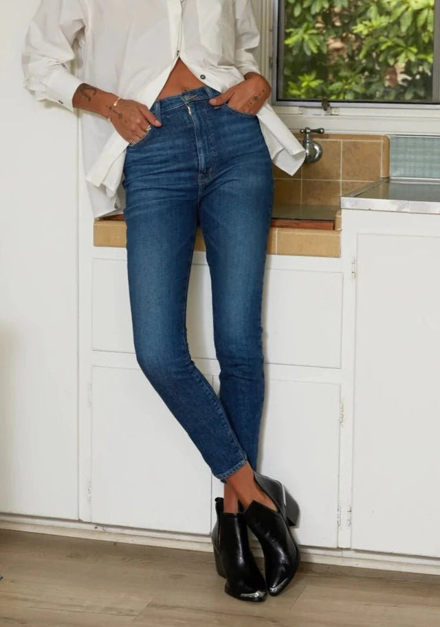 Cindy High Rise Skinny in Elder Creek - Veneka-Sustainable-Ethical-Bottoms-Etica Denim Drop Ship