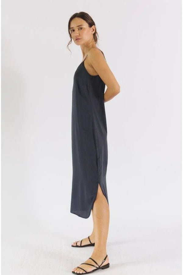Easy Slip Dress in Midnight - Veneka-Sustainable-Ethical-Dresses-Neu Nomads Drop Ship