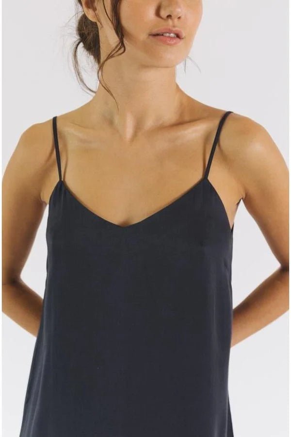 Easy Slip Dress in Midnight - Veneka-Sustainable-Ethical-Dresses-Neu Nomads Drop Ship