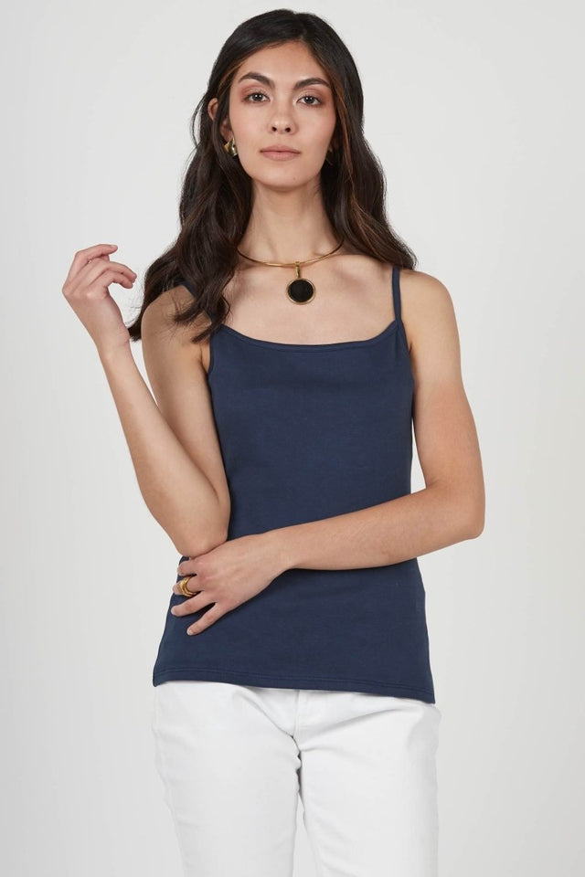 Essential Camisole in Navy - Veneka-Sustainable-Ethical-Tops-Indigenous Drop Ship