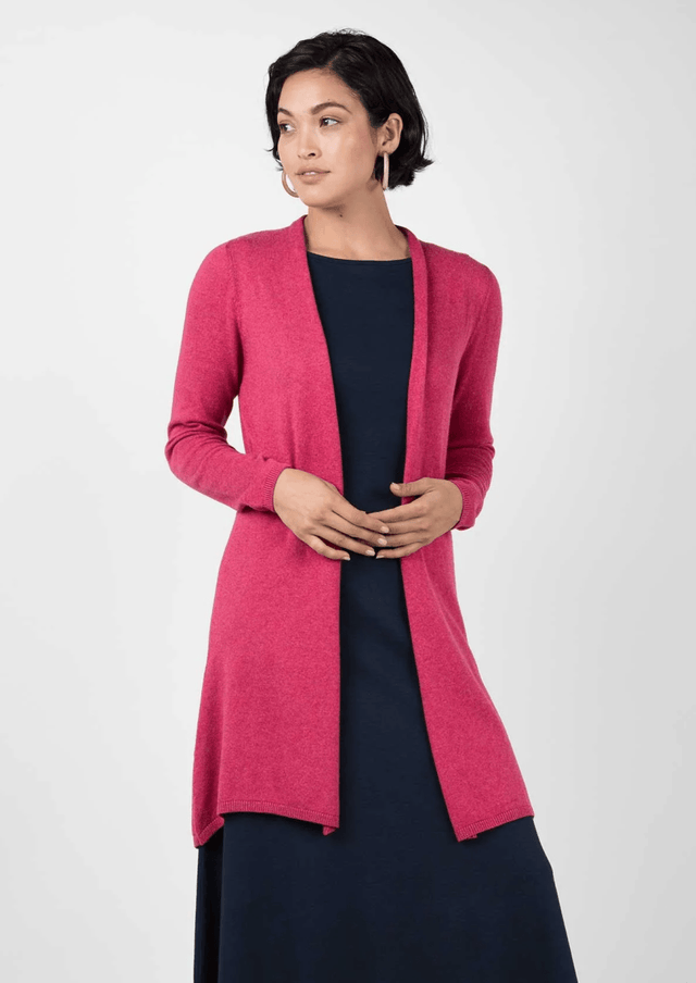 Essential Knit Cardigan in Blush - Veneka-Sustainable-Ethical-Jackets-Indigenous Drop Ship