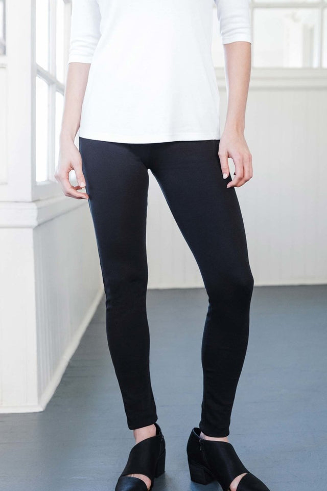 Essential Legging in Black - Veneka-Sustainable-Ethical-Bottoms-Indigenous Drop Ship