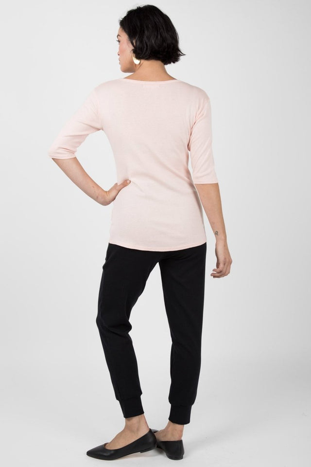 Essential Scoop Tee in Peach - Veneka-Sustainable-Ethical-Tops-Indigenous Drop Ship
