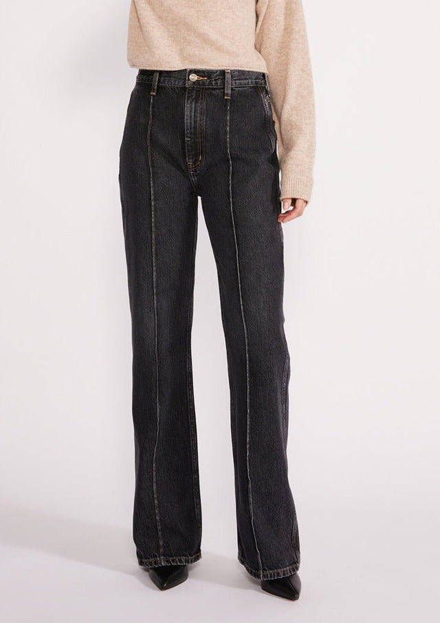 Estilia Pintuck Trouser - Black Mountain - Veneka-Sustainable-Ethical-Bottoms-Etica Denim Drop Ship
