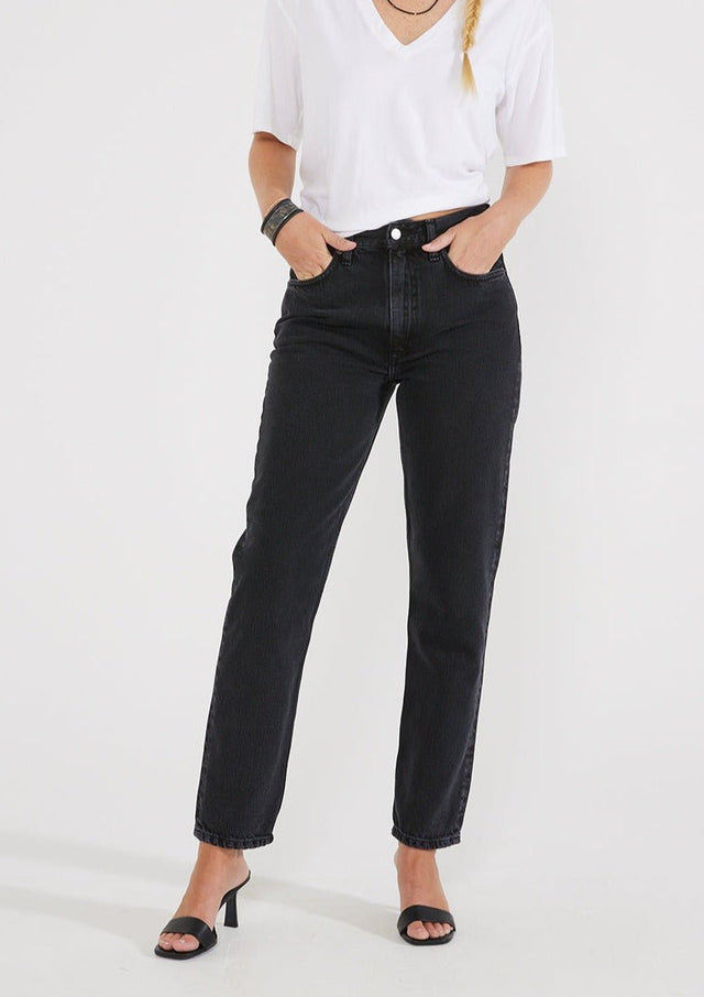 Finn Slim Straight - Black Rock - Veneka-Sustainable-Ethical-Bottoms-Etica Denim Drop Ship