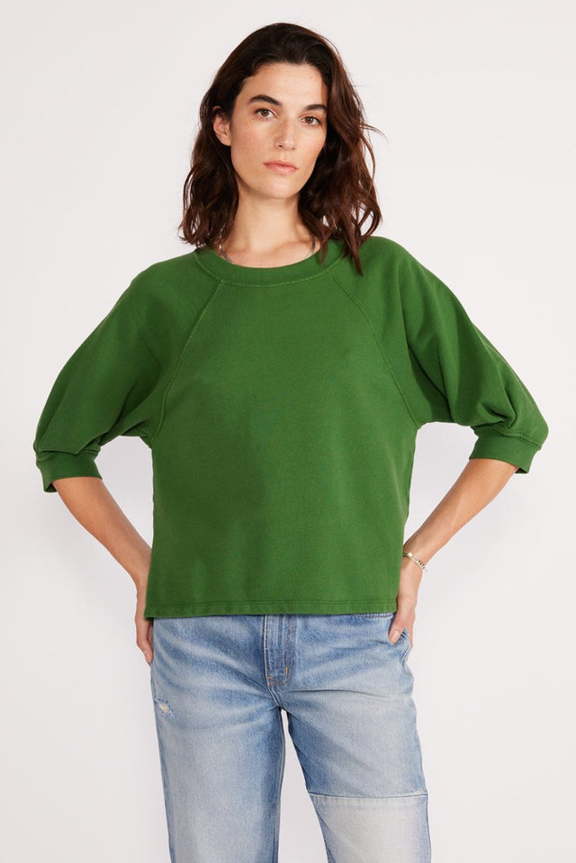 Fleur Raglan Sweat Top - Juniper - Veneka-Sustainable-Ethical-Tops-Etica Denim Drop Ship