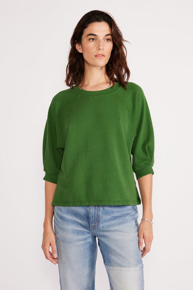 Fleur Raglan Sweat Top - Juniper - Veneka-Sustainable-Ethical-Tops-Etica Denim Drop Ship