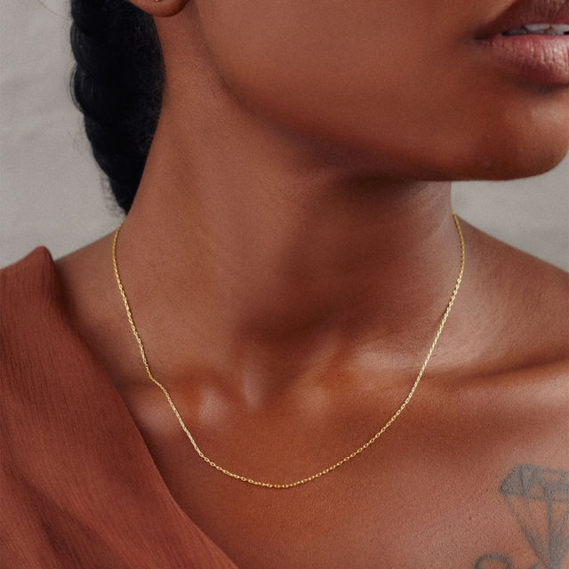 Galina Recycled Gold Necklace - Veneka-Sustainable-Ethical-Jewelry-Nunchi Drop Ship