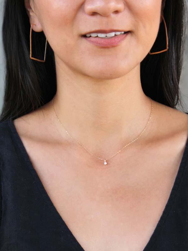 Hammered Earrings in Gold - Veneka-Sustainable-Ethical-Jewelry-Elisha C 30 Drop Ship