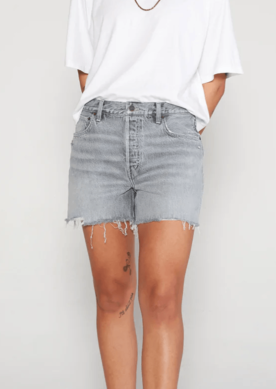 Haven Slouch Short in Moonstone - Veneka-Sustainable-Ethical-Bottoms-Etica Denim Drop Ship