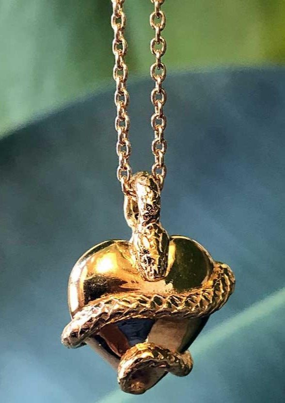 Heart Charm Necklace in Gold - Veneka-Sustainable-Ethical-Jewelry-Astor & Orion Drop Ship