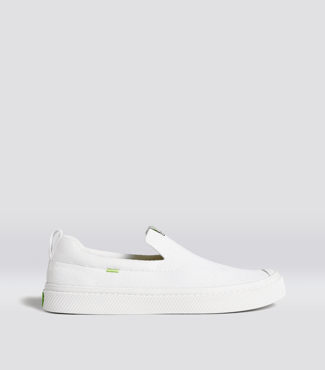 IBI Slip On White Knit Sneaker Women - Veneka-Sustainable-Ethical-Footwear-Cariuma Drop Ship