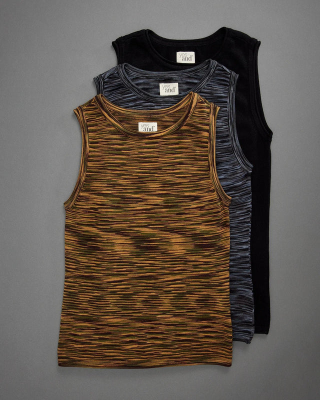 Jameela Sleeveless Sweater in Tiger Eye - Veneka-Sustainable-Ethical-Tops-YesAnd Drop Ship