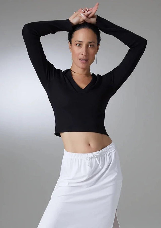 Jasmine Polo in Onyx - Veneka-Sustainable-Ethical-Tops-YesAnd Drop Ship