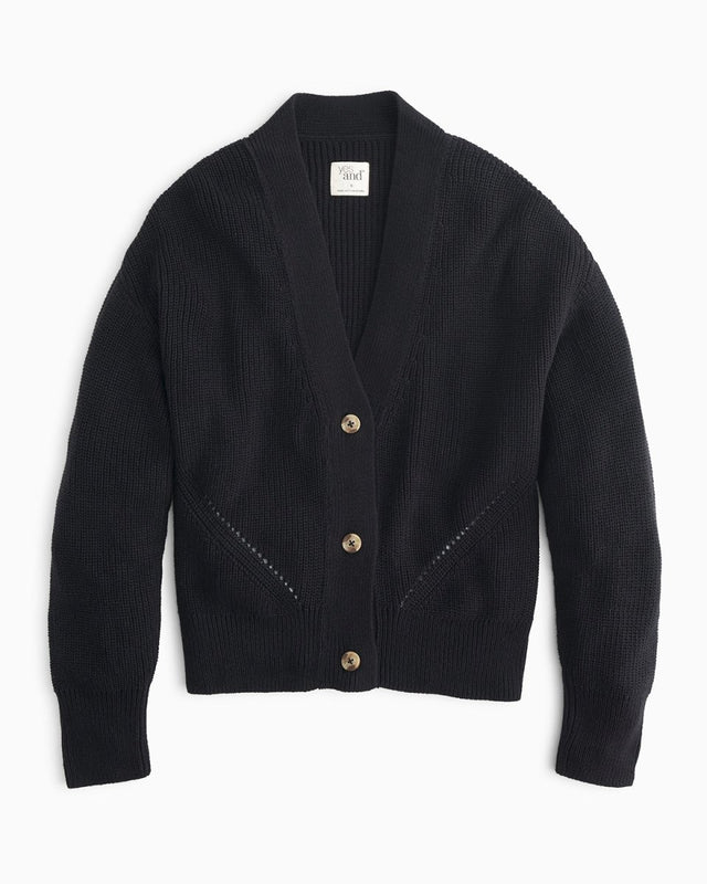 Lana Cardigan in Black - Veneka-Sustainable-Ethical-Jackets-YesAnd Drop Ship
