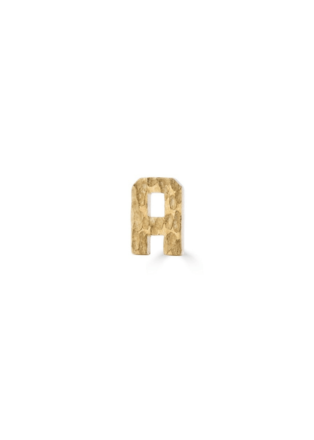 Letra Recycled Single Earring in 14k Yellow Gold - Veneka-Sustainable-Ethical-Jewelry-Nunchi Drop Ship