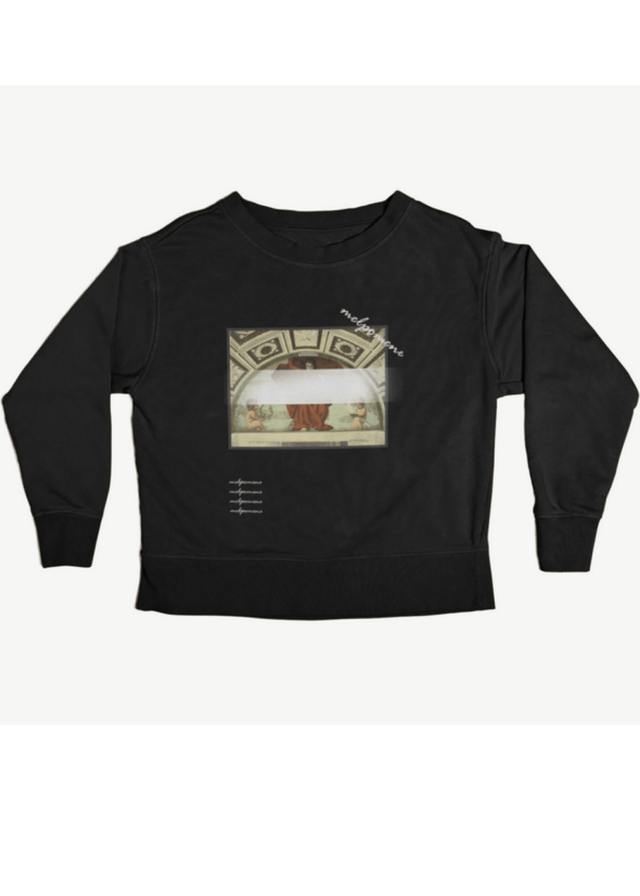 Melpomene Unisex Sweatshirt in Black - Veneka-Sustainable-Ethical-Tops-J&R Artisan Fashion Drop Ship
