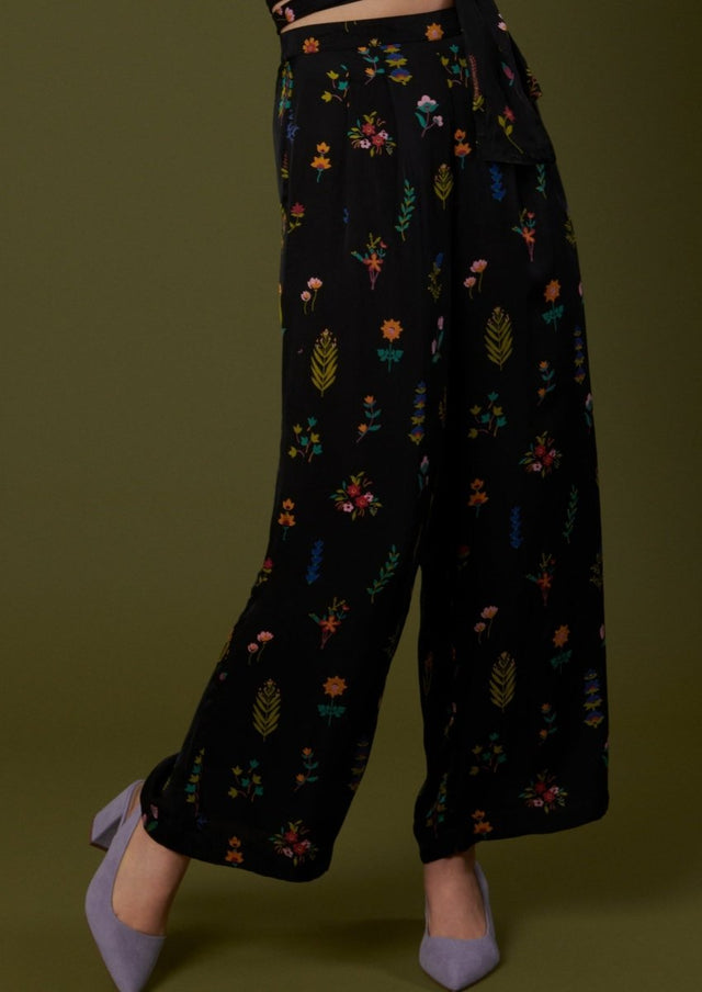 Midnight Botanica Pants - Veneka-Sustainable-Ethical-Bottoms-Em & Shi Drop Ship