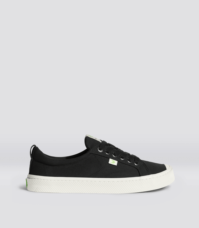OCA Low Black Canvas Sneaker Women - Veneka-Sustainable-Ethical-Footwear-Cariuma Drop Ship