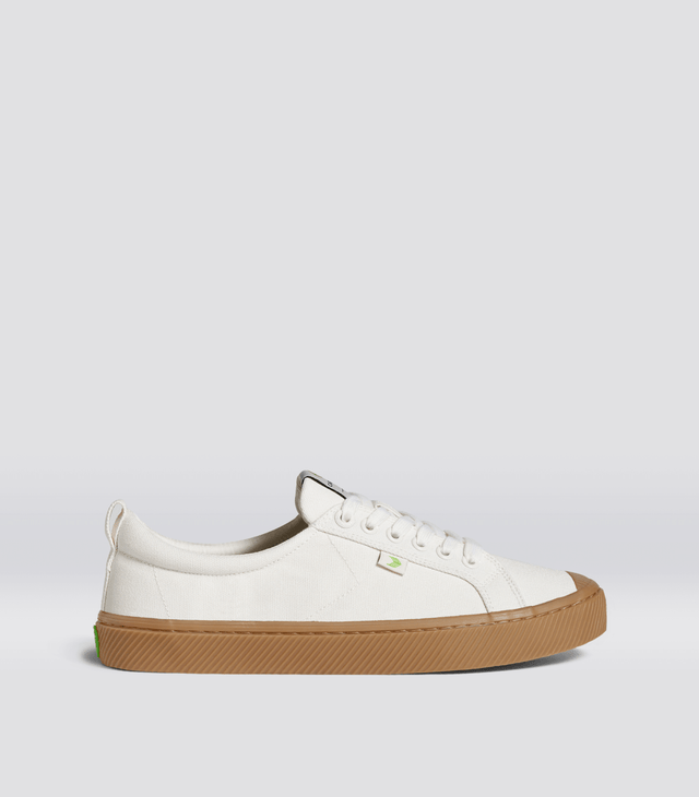 OCA Low Gum Off-White Canvas Sneaker Women - Veneka-Sustainable-Ethical-Footwear-Cariuma Drop Ship