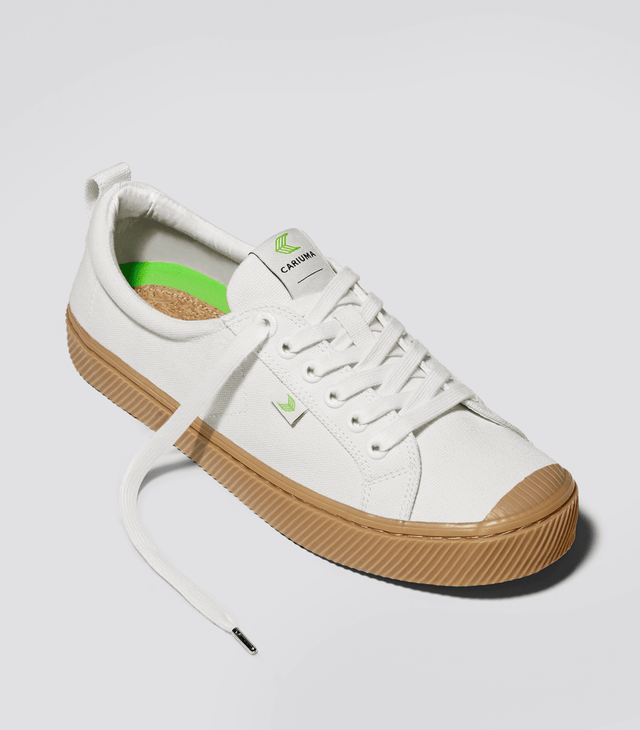 OCA Low Gum Off-White Canvas Sneaker Women - Veneka-Sustainable-Ethical-Footwear-Cariuma Drop Ship