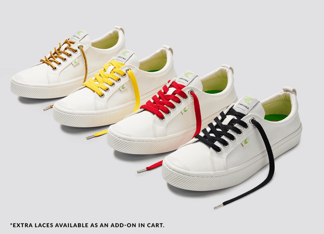 OCA Low Off-White Canvas Sneaker Women - Veneka-Sustainable-Ethical-Footwear-Cariuma Drop Ship