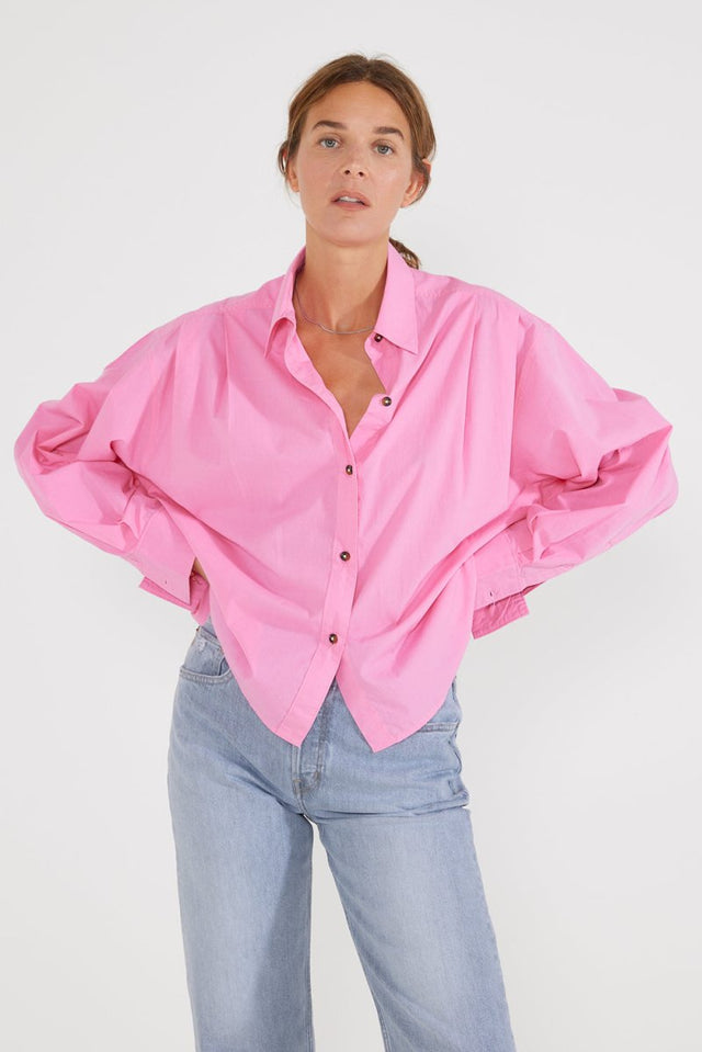 Oceane Pleated Shirt - Sachet - Veneka-Sustainable-Ethical-shirt-Etica Denim Drop Ship