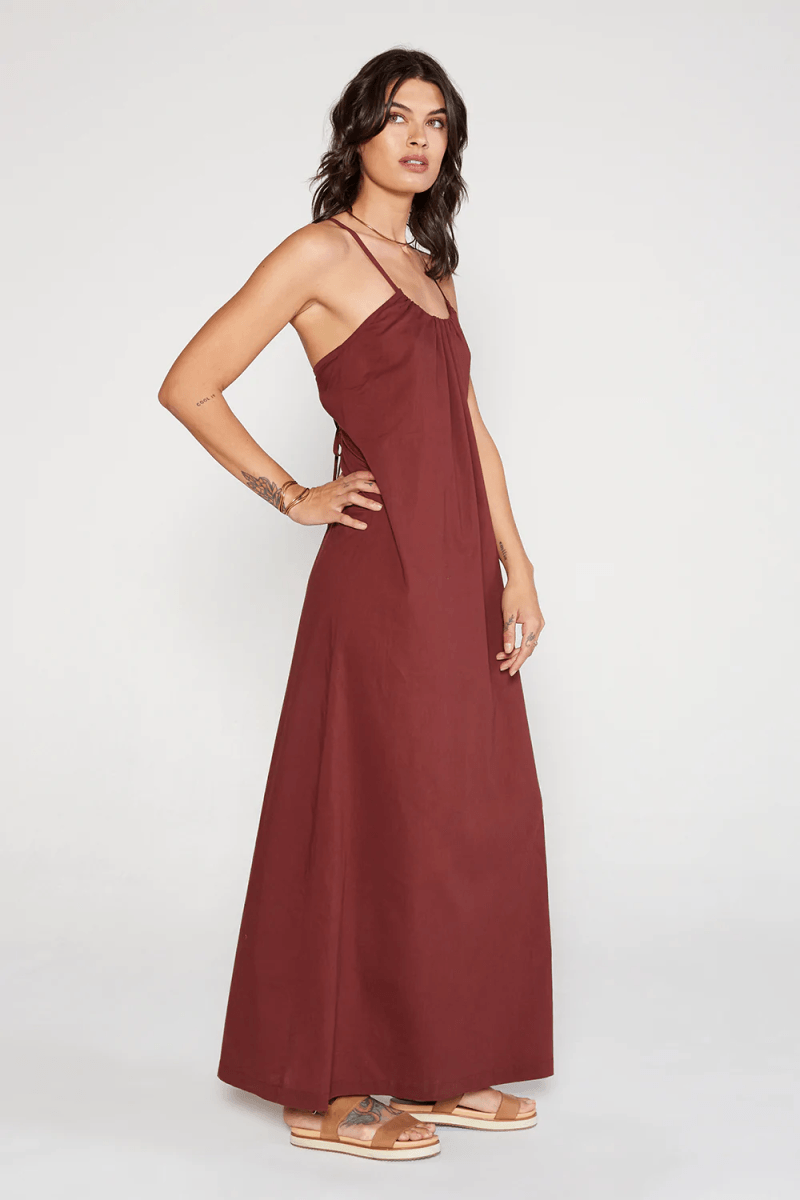 Olivia Halter Maxi in Rum Raisin  Veneka
