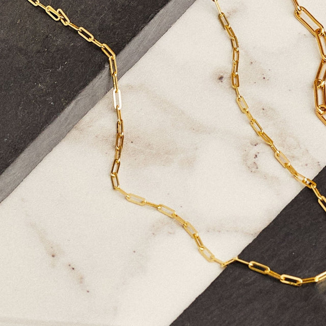 Paperclip Chain Necklace - Veneka-Sustainable-Ethical-Necklace-Nunchi Drop Ship