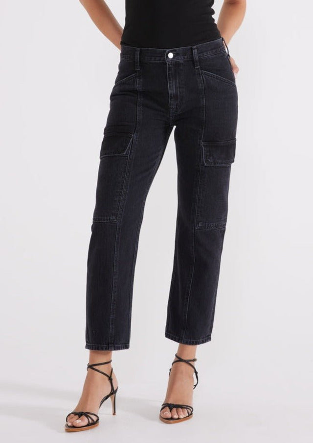 Pax Slim Cargo - Black Rock - Veneka-Sustainable-Ethical-Bottoms-Etica Denim Drop Ship