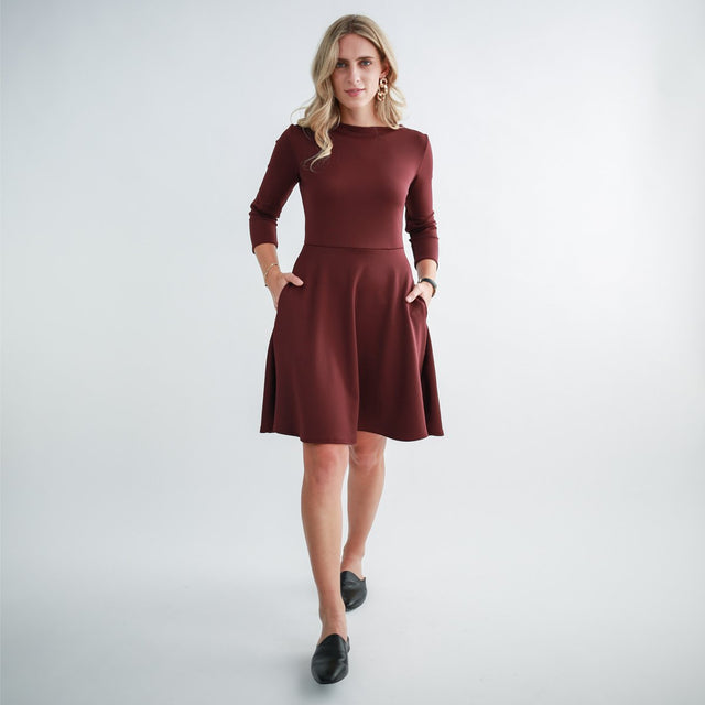 Performance Dress in Black - Final Sale - Veneka-Sustainable-Ethical-Dresses-Encircled Drop Ship