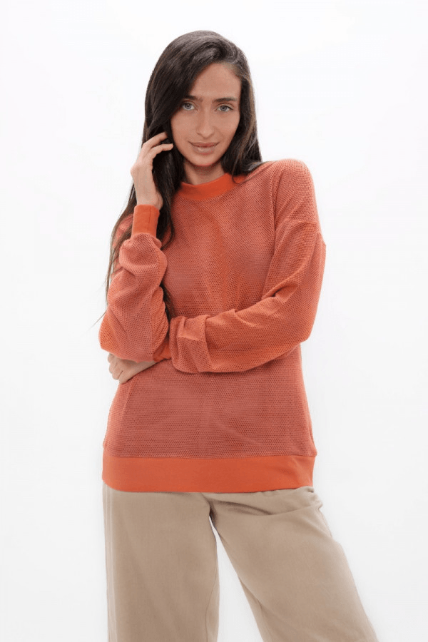 Philly PHL Cosy Sweater in Clay - Veneka-Sustainable-Ethical-Tops-1 People Drop Ship